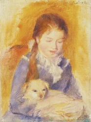 Jeune Fille avec un Chien, vers 1875